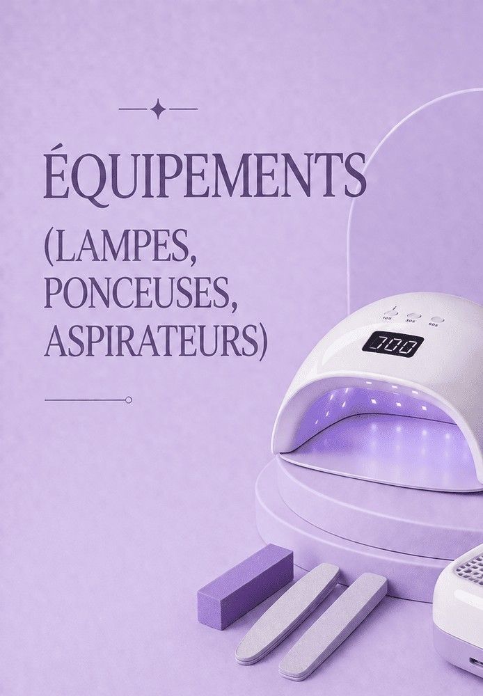 Équipements (Lampes, ponceuses, aspirateurs)