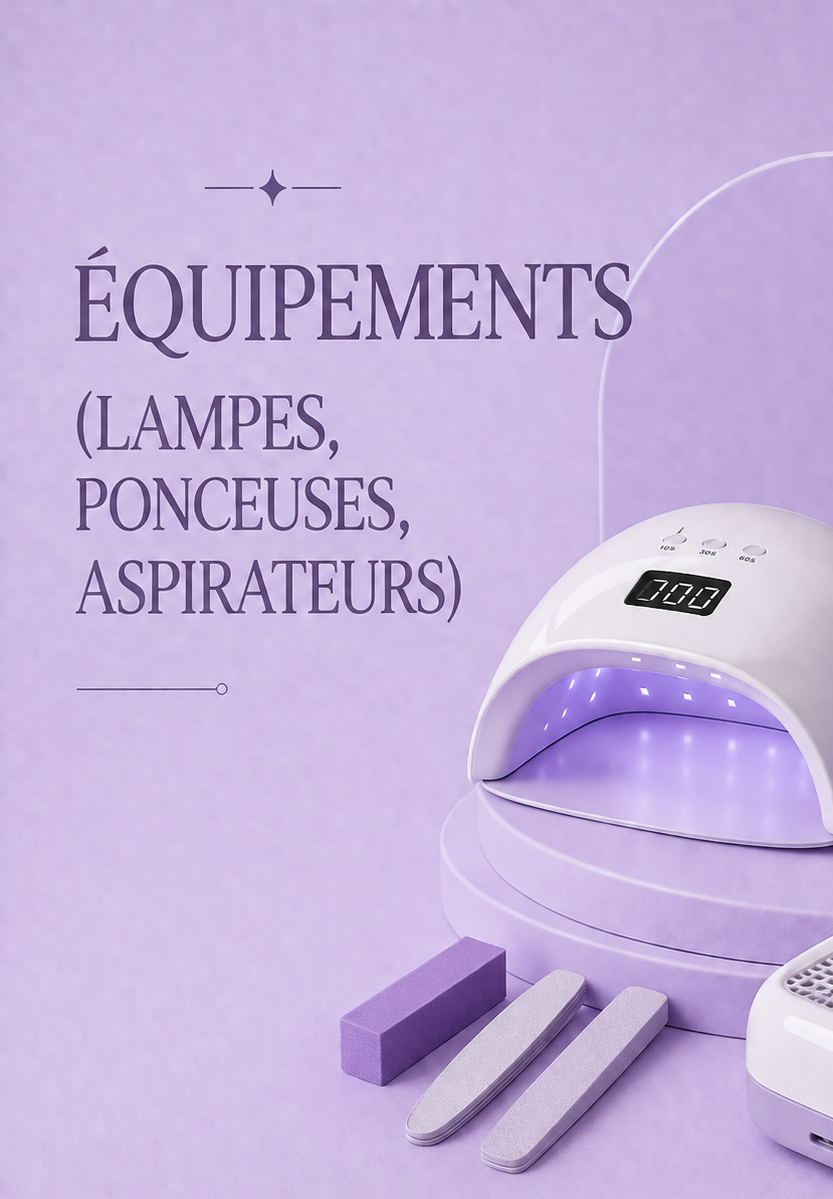 Équipements (Lampes, ponceuses, aspirateurs)