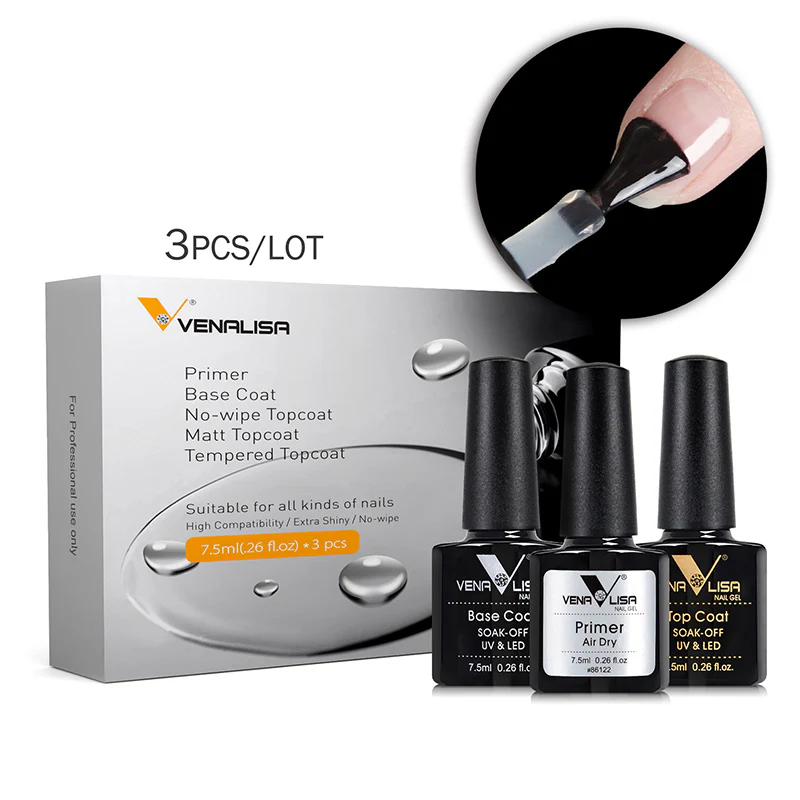 Kit Venalisa Base Coat + Primer + Top Coat