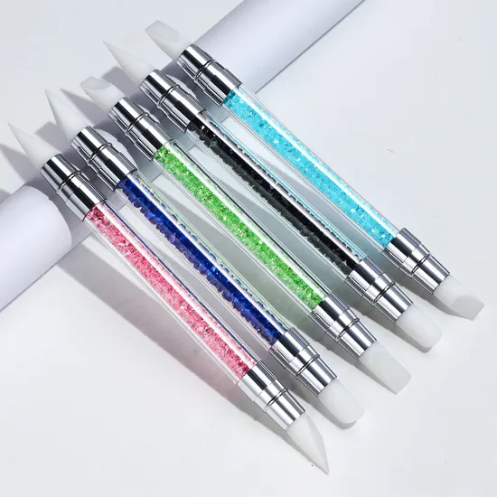 Set de 5 pinceaux silicone double embout – Nail Art