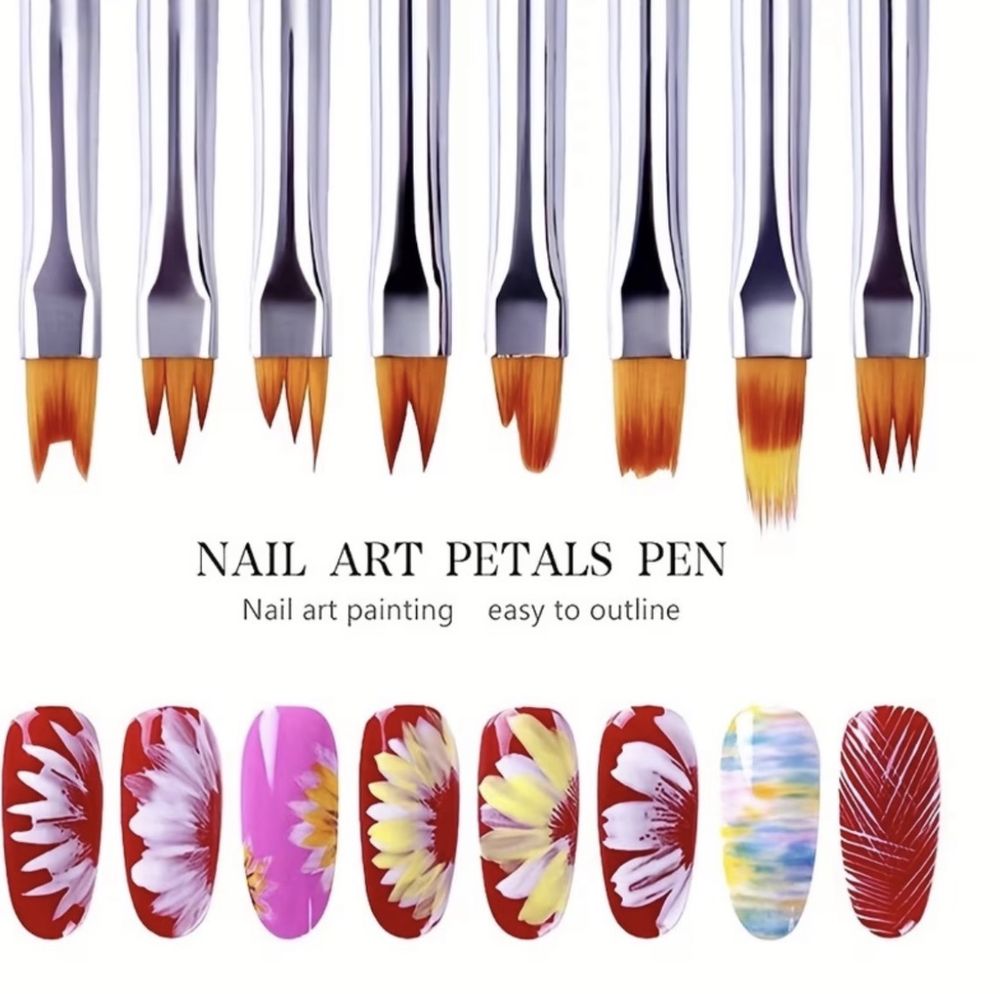 Set De 8 Pinceaux Nail Art