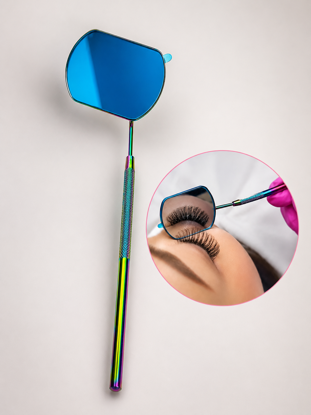 Miroir de contrôle pour extensions de cils