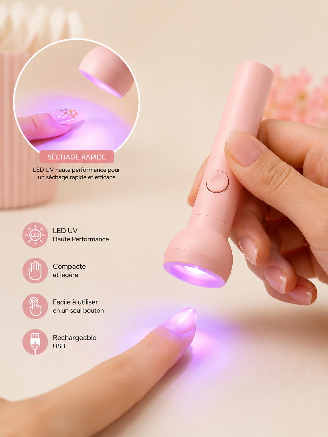 Mini Lampe de main UV/LED – 12W